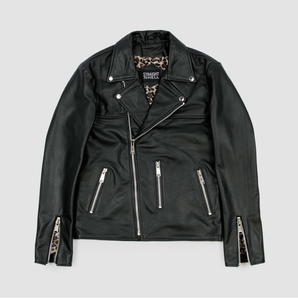 Black Leather Biker Jacket